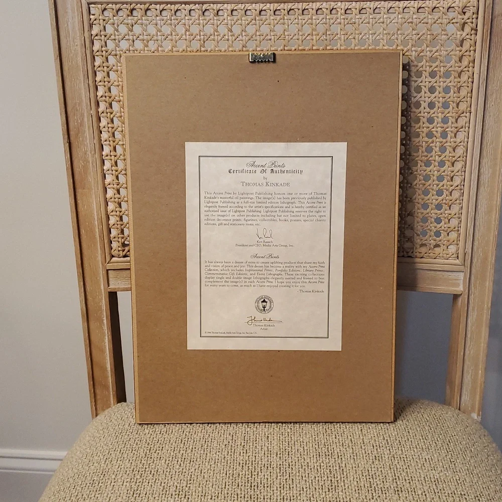 Thomas Kinkade Carmel-by-the-Sea Gold Framed Double Art Print with Green Mat